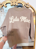 LULU MAC BROWN SCRIPT MOCKNECK
