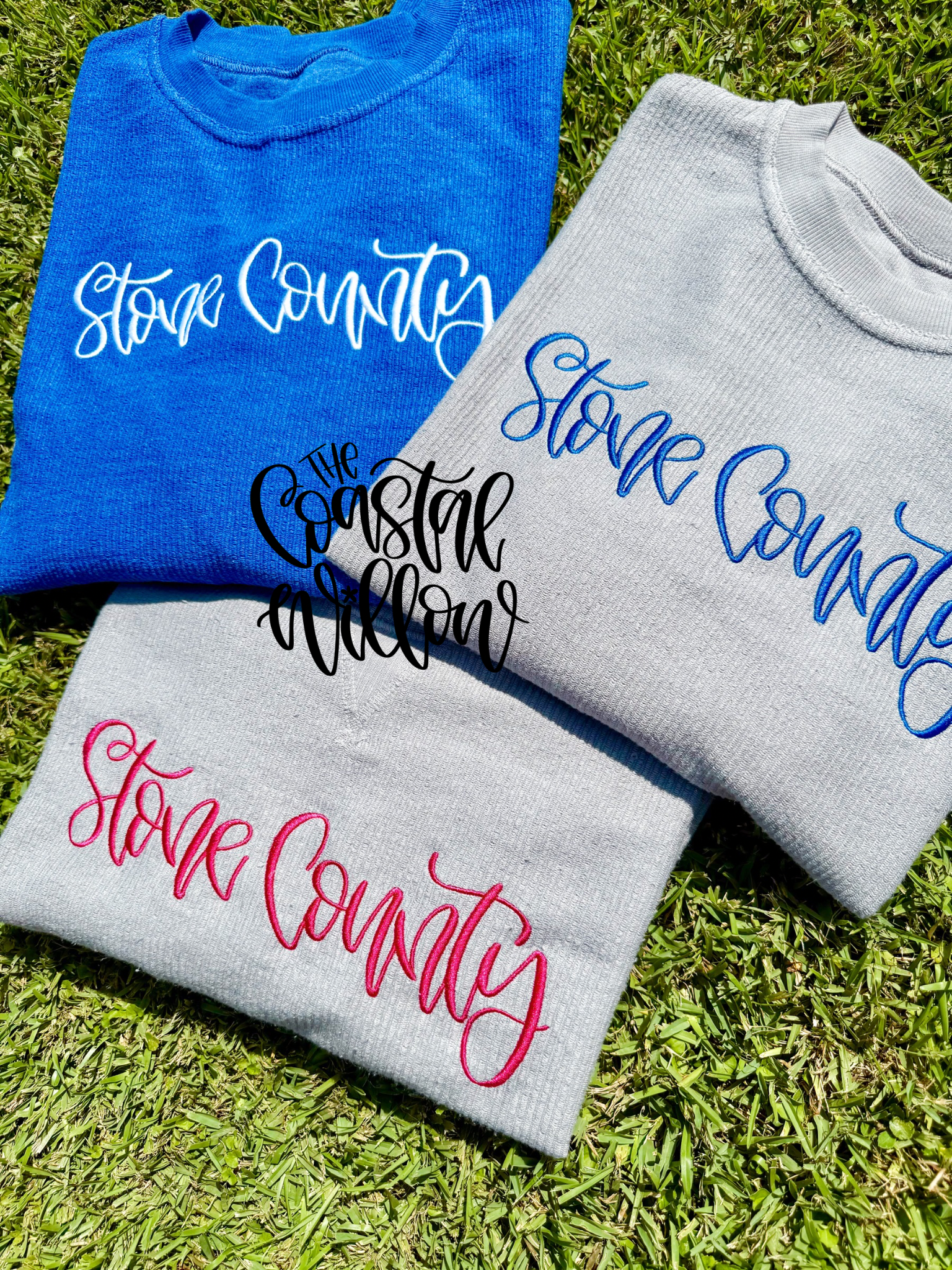 Corded Cropped Stone Sweatshirt