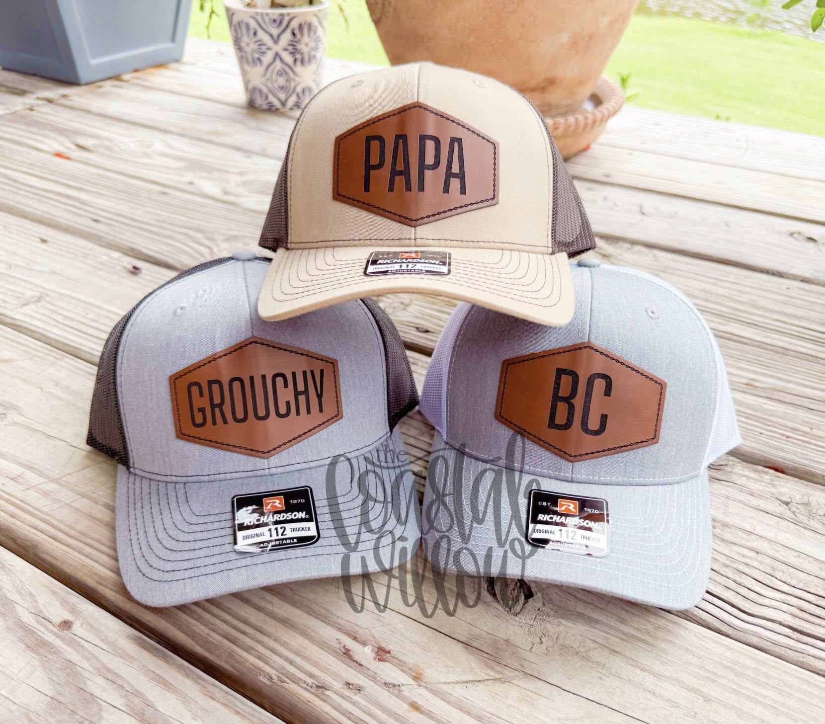 Custom Leather Engraved Hats